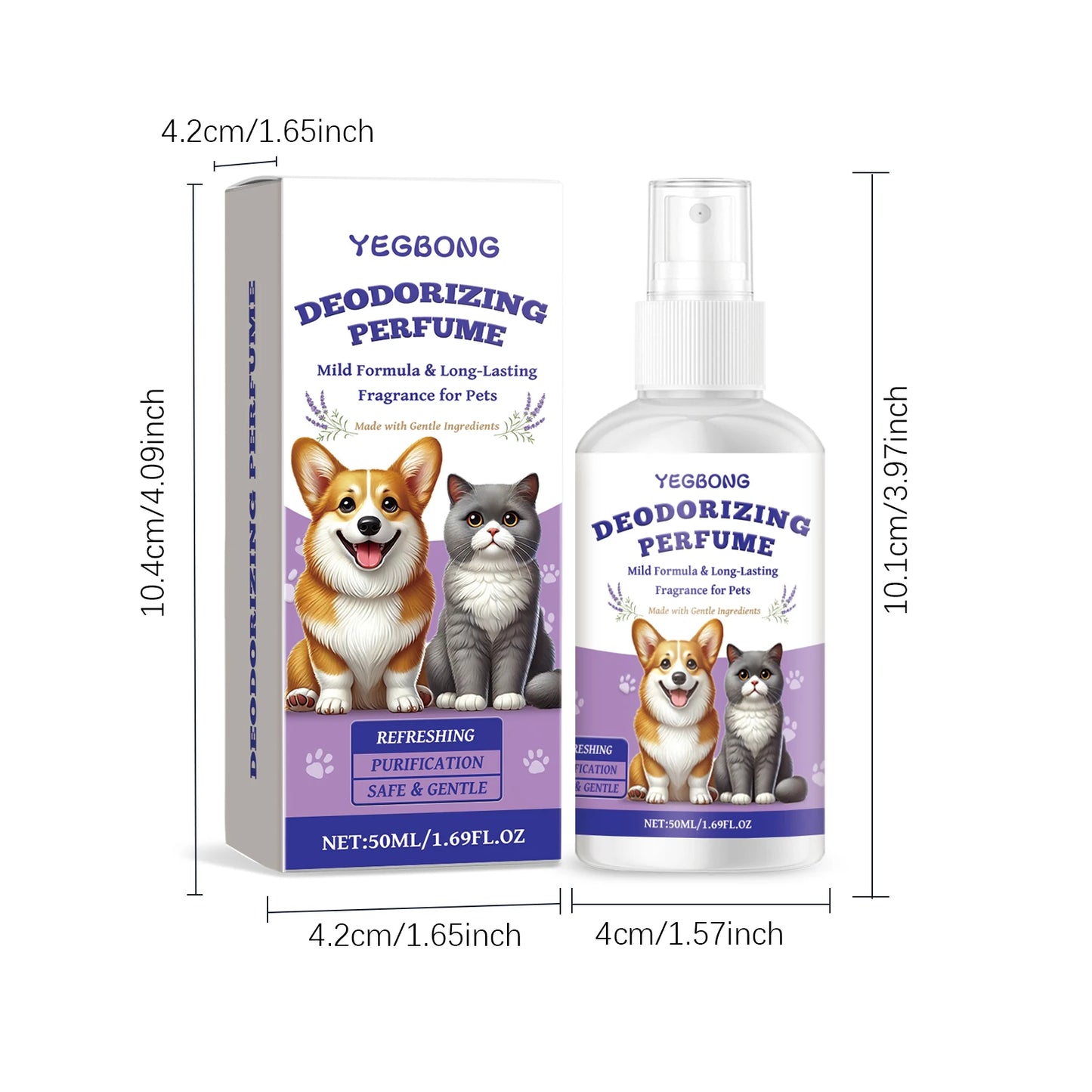 Dog and Cat Deodorizing Spray Eliminate Bad ODORS ,Non-irritating Refreshing Air
