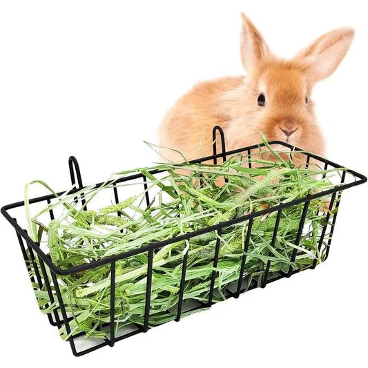 Metal Hay Rack Feeder for Rabbit, Guinea Pig & Bunny Cages — Multi-Function | 23x10x7.5cm