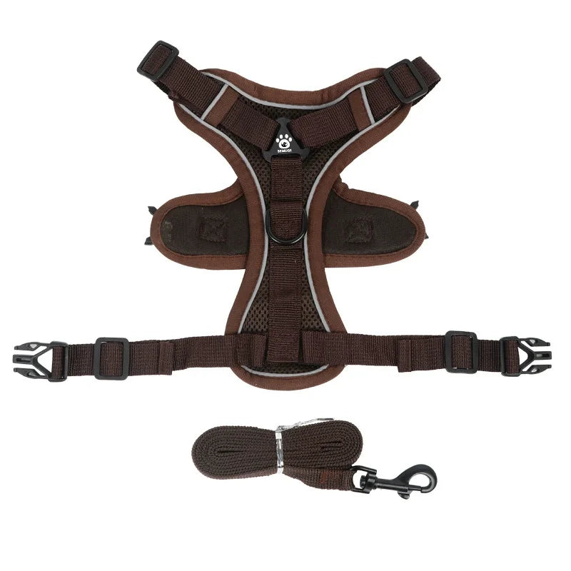 No-Pull Dog & Cat Harness & Leash Set — Adjustable, Reflective Vest