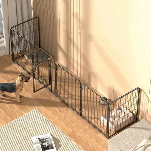 Heavy Duty Pet Playpen — 4 or 6 Foldable Stainless Steel Panels for Dogs, Cats & Rabbits