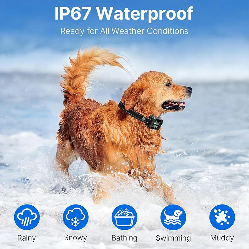 2025 Upgraded GPS Wireless Dog Collar — Electronic Fence & Bark Stopper