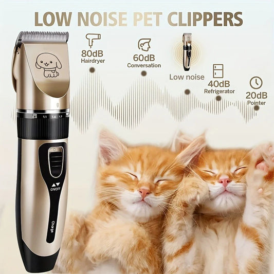 Pet Hair Trimmer Kit — Electric Precision Clippers for Dogs & Cats