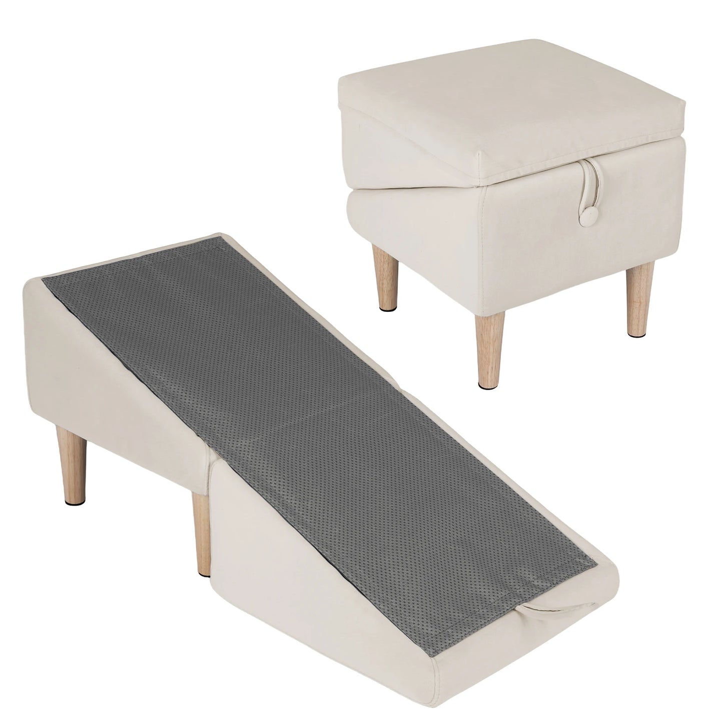2-in-1 Folding Pet Ramp & Stairs — Non-Slip, Foldable for Small & Large Dogs