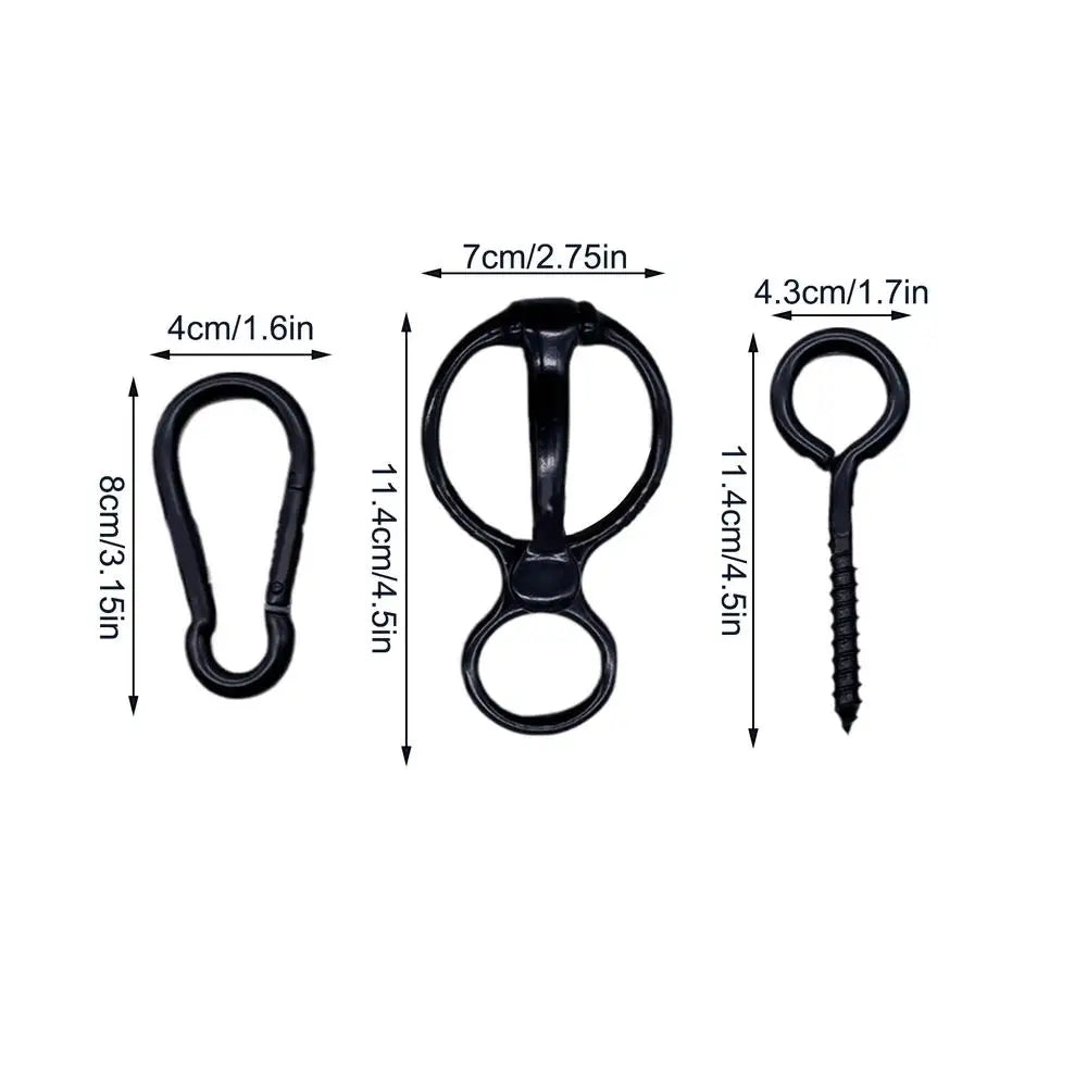 Blocker Tie Ring — Stainless Steel Stress-Release Safety Tie Ring for Horses & Dogs | White & Black