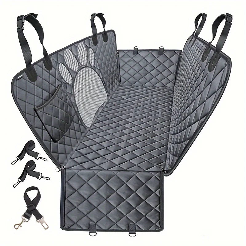 Dog Car Seat Cover — Heavy Duty, Scratch-Resistant, Anti-Slip Rear Seat Protector