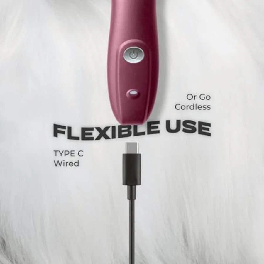 Cordless 5-in-1 Dog & Cat Grooming Kit — Adjustable Metal Blade, High-Torque Quiet Motor