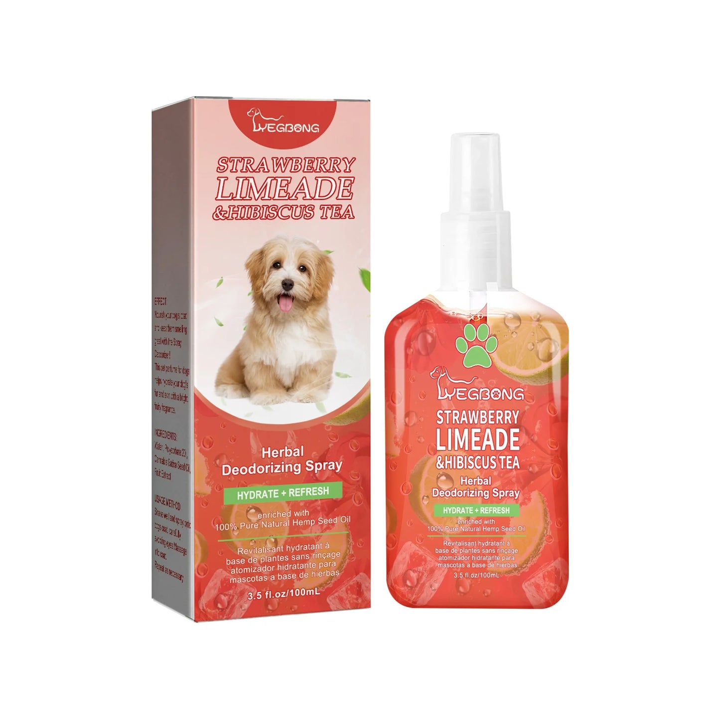 100ml Pet Deodorant Spray for Dogs & Cats — Lasting Fragrance, Removes Urine Odor