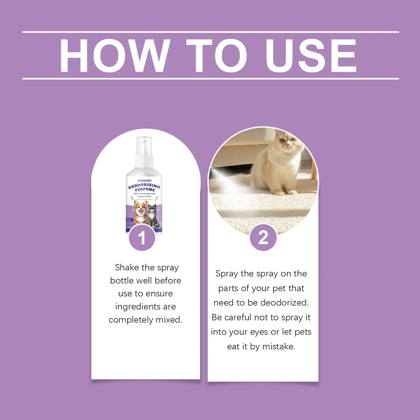 Dog and Cat  Deodorizing Spray Eliminate Bad ODORS ,Non-irritating Refreshing Air
