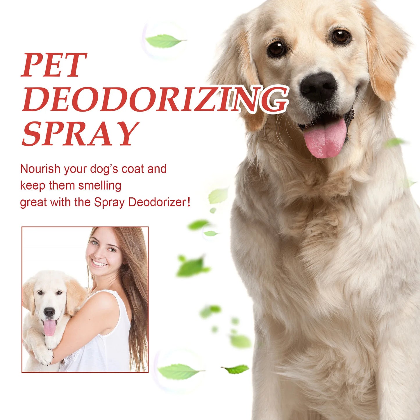 100ml Pet Deodorant Spray for Dogs & Cats — Lasting Fragrance, Removes Urine Odor