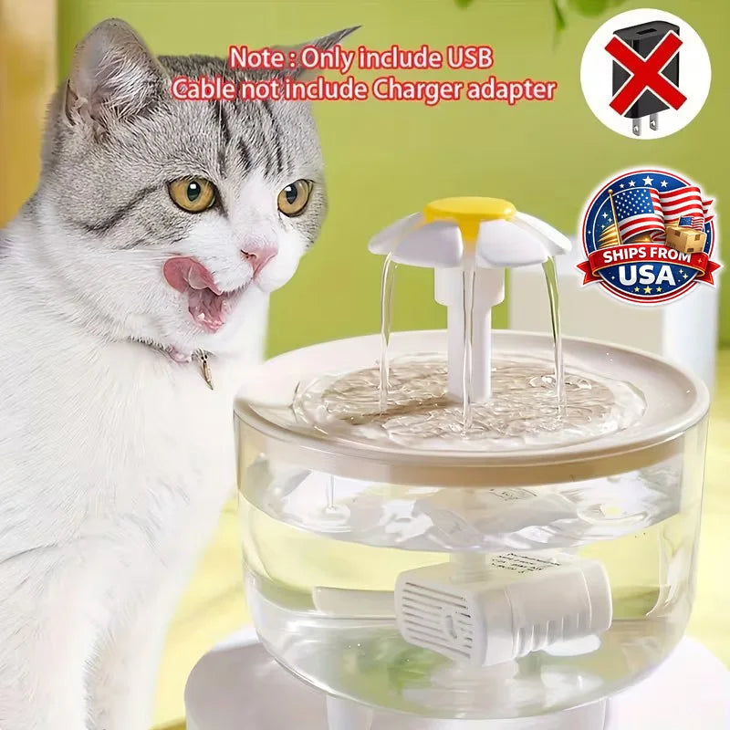 Large Capacity Automatic Pet Water Fountain — Food Grade, USB Powered, Silent Operation