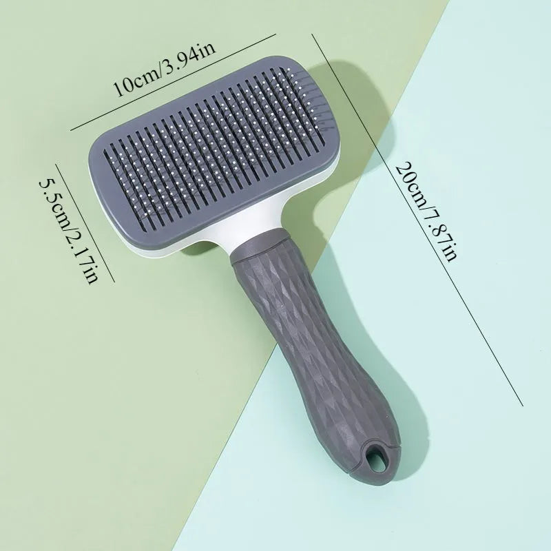 One-Button Pet Deshedding Brush — Easy Self-Cleaning Grooming Tool