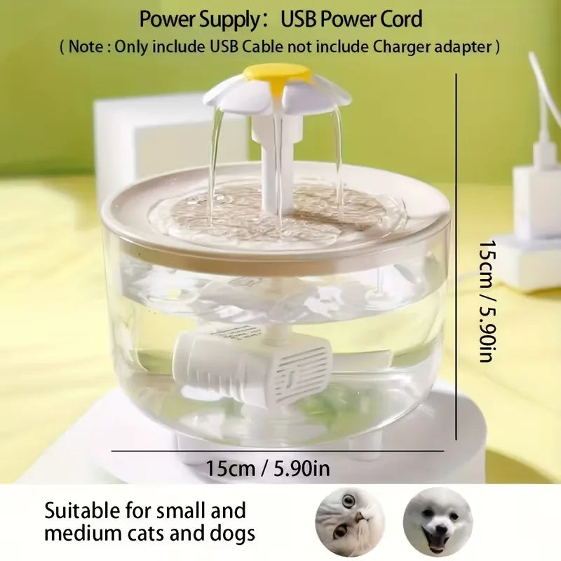 Large Capacity Automatic Pet Water Fountain — Food Grade, USB Powered, Silent Operation