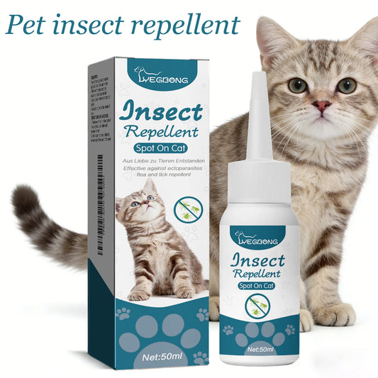 Natural Anti-Flea & Tick Drops for Cats & Dogs — 50ml Deworming Formula