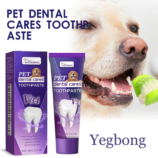 Pet Dental Care Toothpaste — Protects Gums, Removes Stains & Reduces Odor for Dogs & Cats