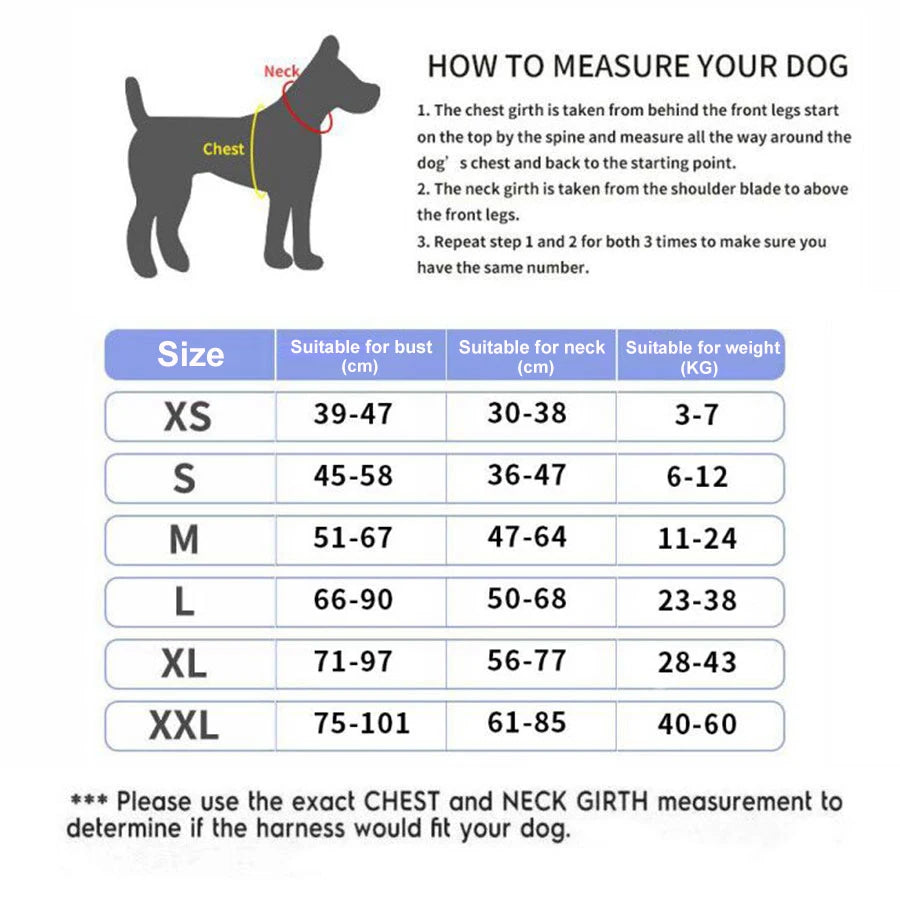 No-Pull Reflective Dog Harness Vest — Breathable, Adjustable with Custom ID Patch
