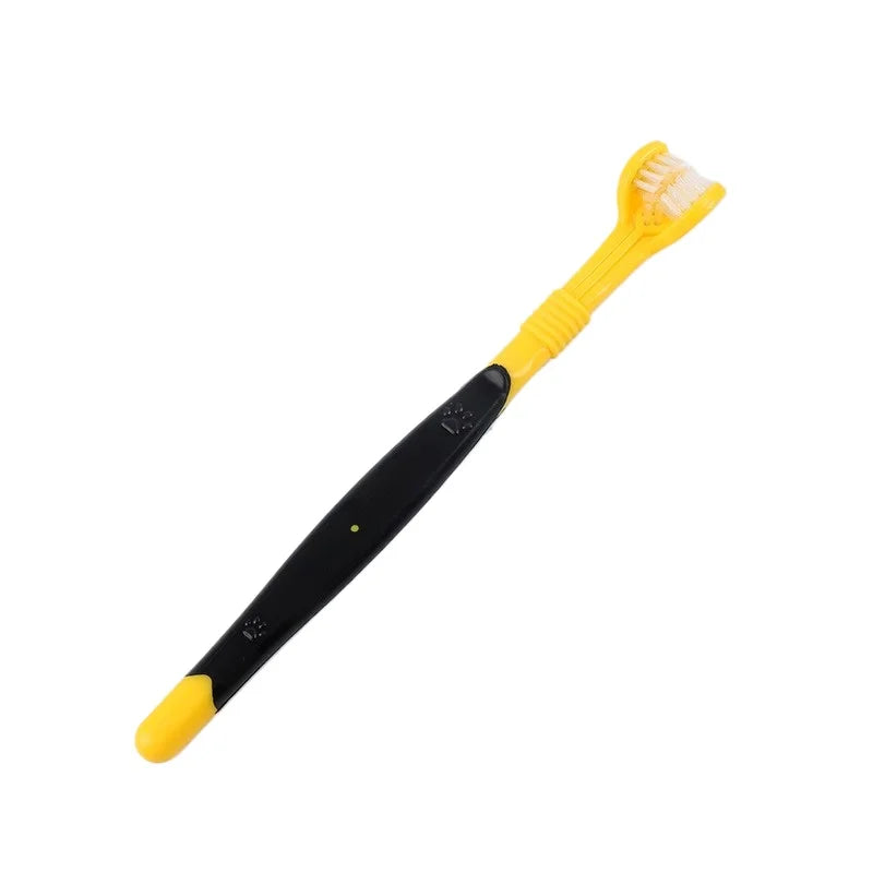 3-Sided Dog & Cat Toothbrush — Removes Bad Breath & Tartar