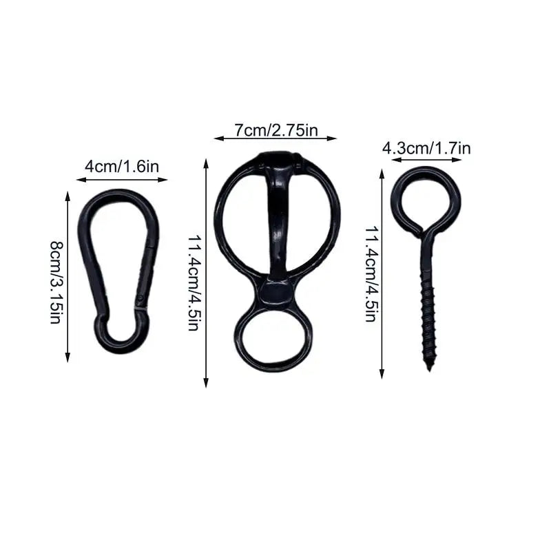 Blocker Tie Ring — Stainless Steel Stress-Release Safety Tie Ring for Horses & Dogs | White & Black