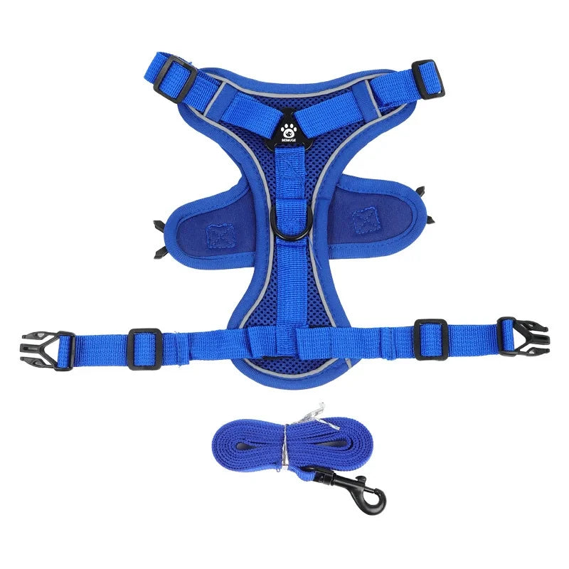 No-Pull Dog & Cat Harness & Leash Set — Adjustable, Reflective Vest
