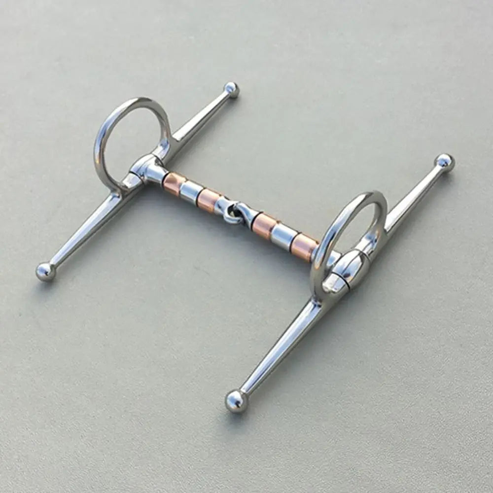 H-Shape Horse Snaffle Bit — Stainless Steel with Brass Mouth | Reining & Headstall Compatible
