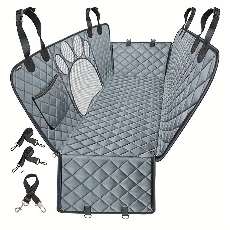 Dog Car Seat Cover — Heavy Duty, Scratch-Resistant, Anti-Slip Rear Seat Protector