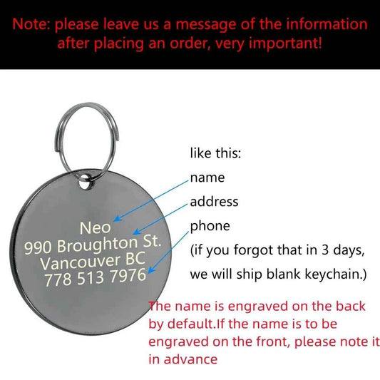 VIP Personalized  Address Number Dogs Collar ID Pendant Customizable Engraved Pets ID Tag for Dog Cat Bronze Nameplate Tags