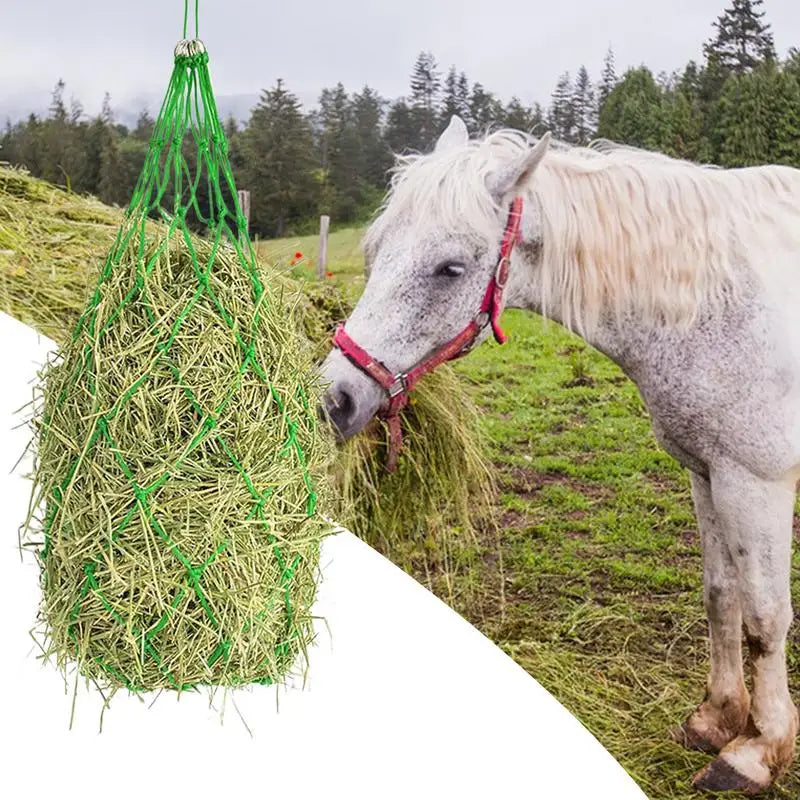 Horse Hay Net Bag — Hangable for Barn Stalls & Paddocks