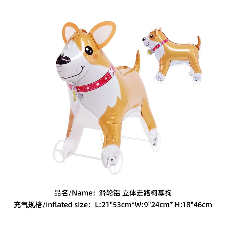 Dog Birthday Party Balloons — 12" Latex Puppy Print, Pack of 12