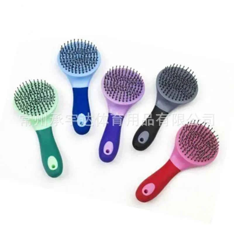 Mane & Tail Detangling Brush — Soft Rubber Grip with Needle Bristles