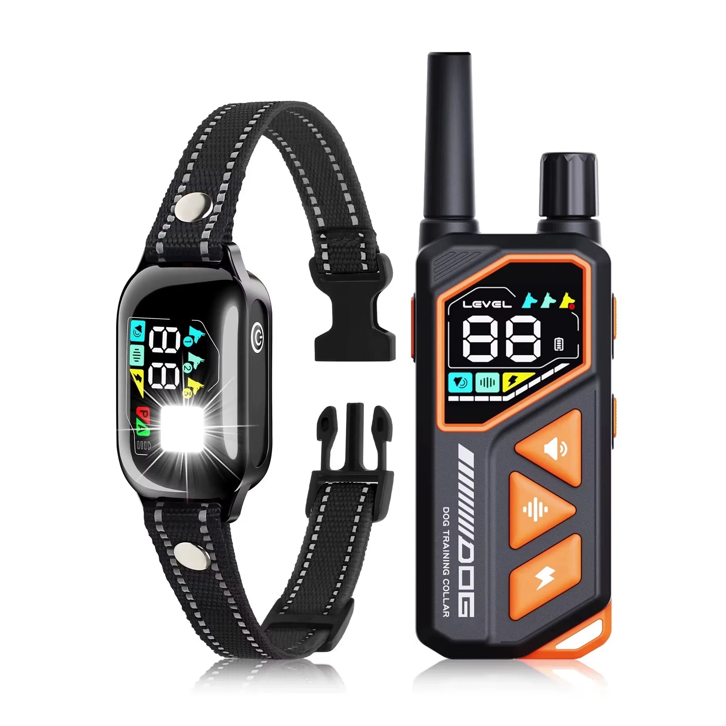 2-in-1 AI Dog Training & Anti-Bark Collar — 3300FT Range, IPX7 Waterproof, Fits 10-120 lbs