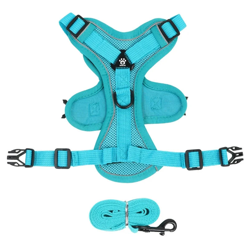 No-Pull Dog & Cat Harness & Leash Set — Adjustable, Reflective Vest