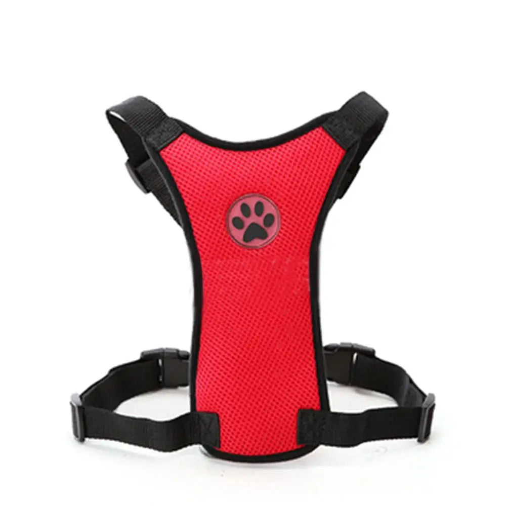 Breathable Mesh Dog Harness & Car Seat Belt — Adjustable, Sizes S, M, L