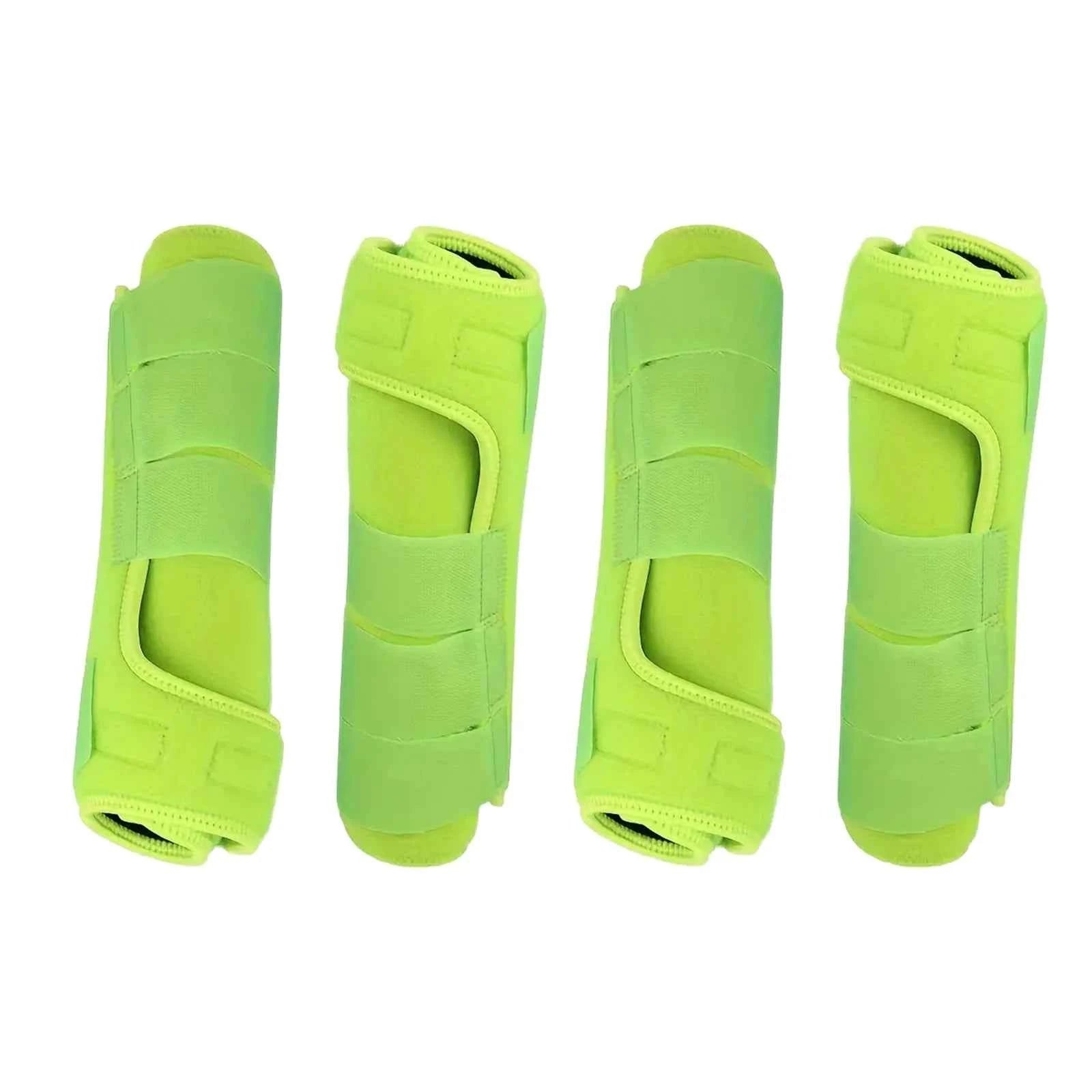 Horse Leg Wraps & Boots — Set of 4, Adjustable Neoprene Support