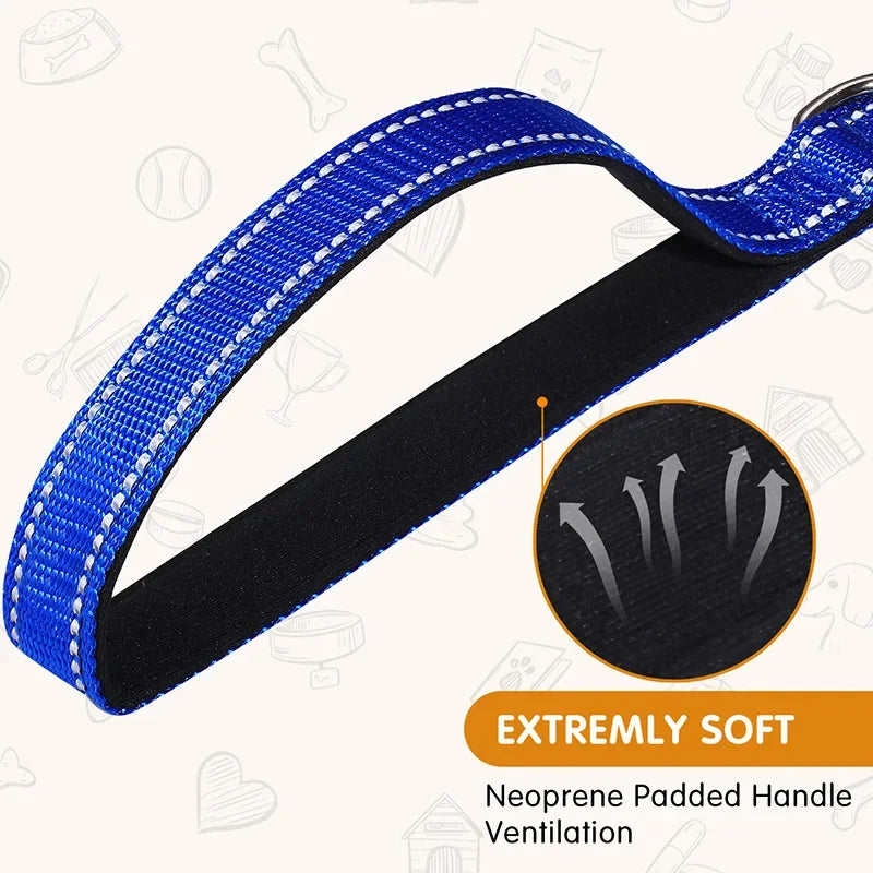 Reflective Dog & Cat Harness Lead Strap — Night Walking & Training, 1.2m / 1.5m / 1.8m