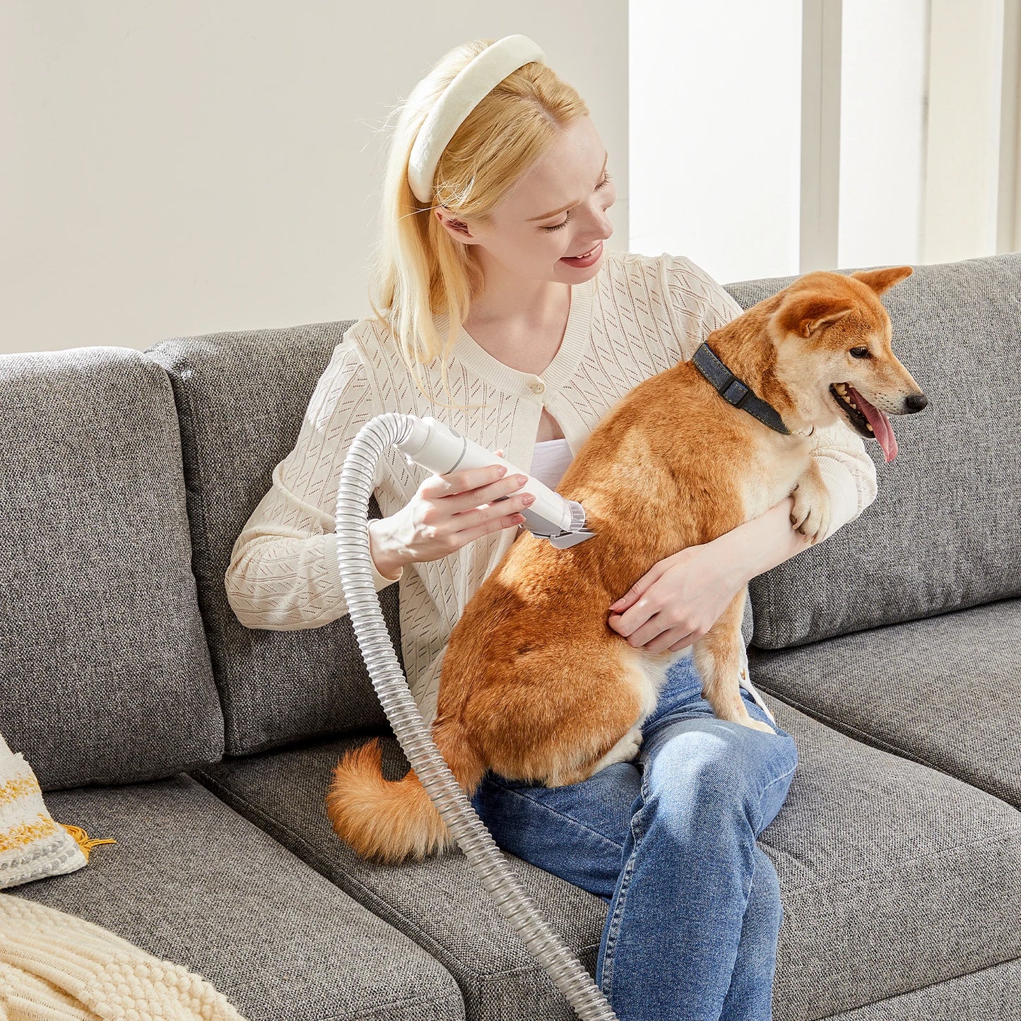 2.5L Pet Grooming Vacuum Kit — Suction Groomer for Dogs & Cats