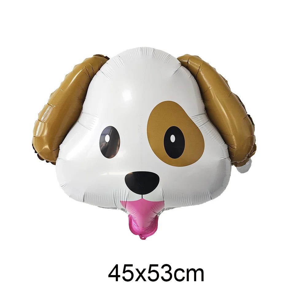 Dog Birthday Party Balloons — 12" Latex Puppy Print, Pack of 12