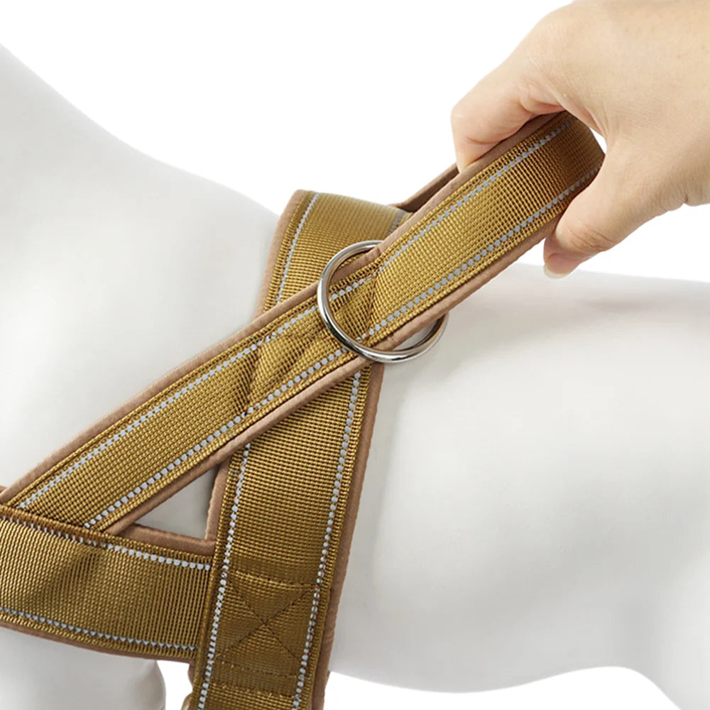 Tactical Anti-Pull Dog Harness with Handle — 1000D Nylon, Reflective, Adjustable Training Vest
