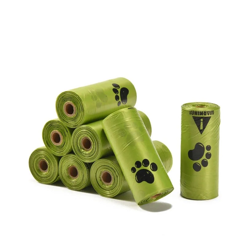 Biodegradable Dog & Cat Waste Bags for Outdoor Use — 15 Bags per Roll