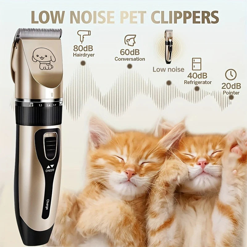 Pet Hair Trimmer Kit — Electric Precision Clippers for Dogs & Cats