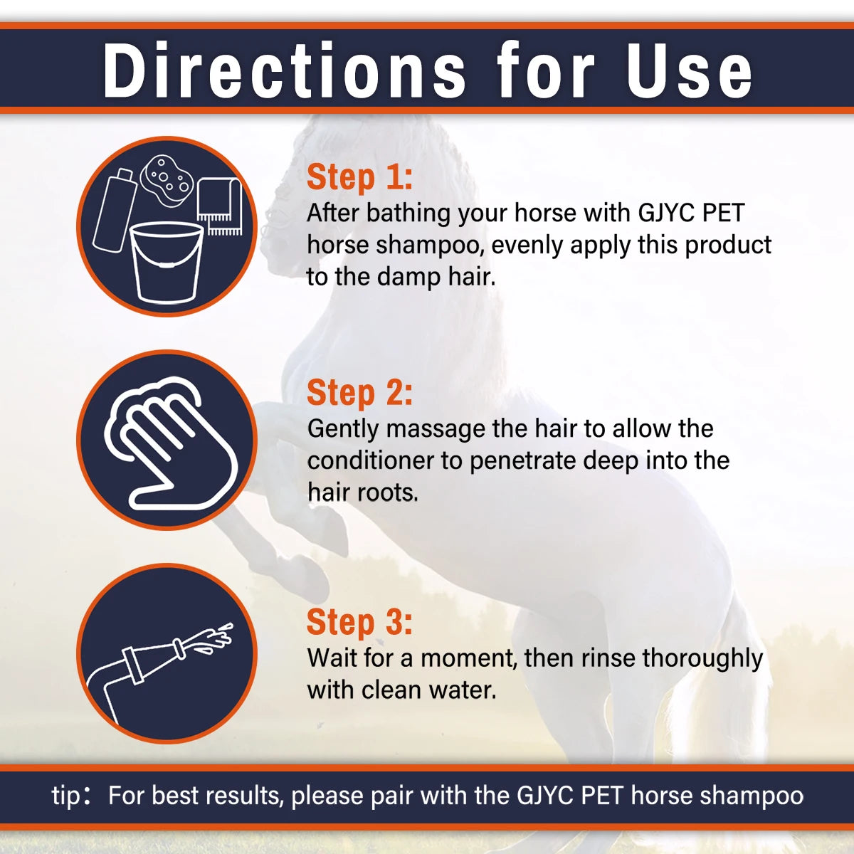 Horse Mane & Tail Shampoo, Conditioner, or Bundle — Detangler, Strengthens & Adds Shine