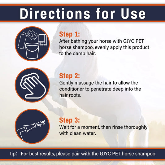 Horse Mane & Tail Shampoo, Conditioner, or Bundle — Detangler, Strengthens & Adds Shine