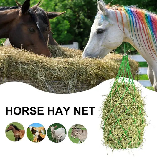 Horse Hay Net Bag — Hangable for Barn Stalls & Paddocks