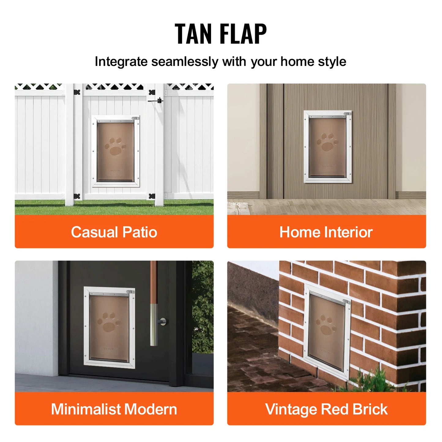 Pet Door Replacement Flap — Magnetic Strip, Weatherproof Thickened PVC