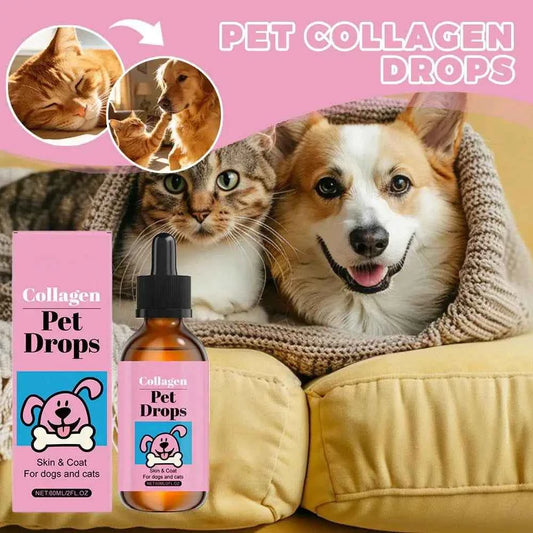 Dog Collagen Drops Gentle Formula for Coat & Skin Care Main Dietary Supplement Dog Cleaning Supplies Pet collagen drops