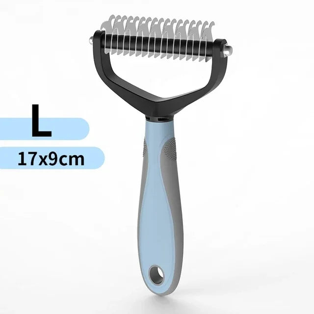 Double-Sided Stainless Steel Pet Hair Removal Comb — Dog & Cat Grooming