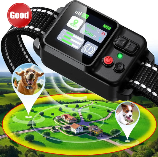 GPS Wireless Dog Fence System — Invisible Electric Fence, 49–6,561 ft Range, 3 Training Modes