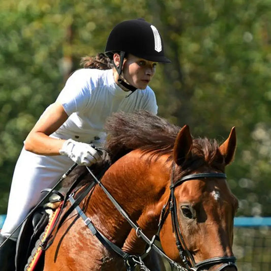 Equestrian Horse Riding Helmet — Breathable ABS Safety Half Cover Headgear for Riders