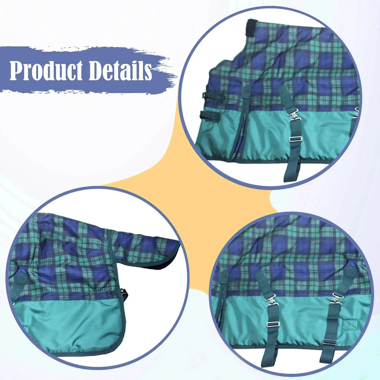 Windproof Horse Blanket — Waterproof, Insulated Winter Turnout Rug with Belly Cover