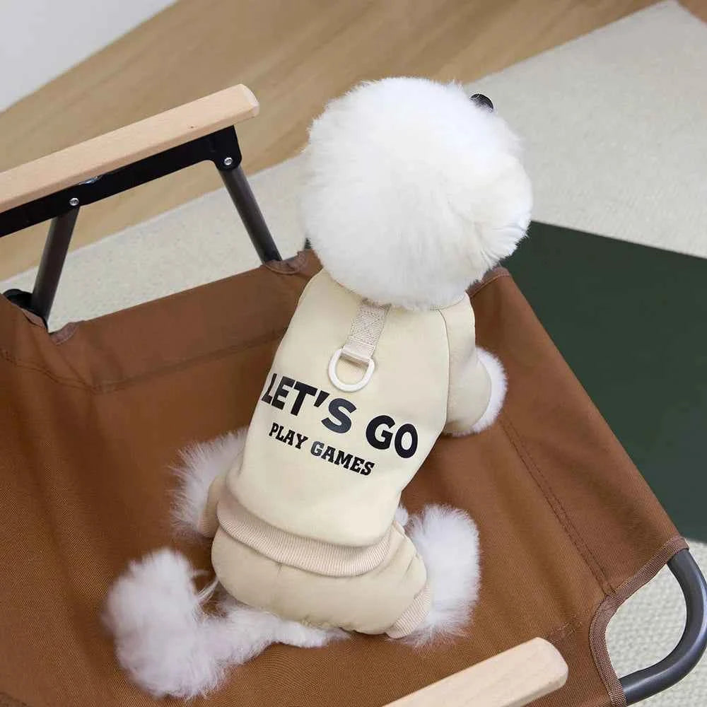 4 Legs Dog Hoodies Jumpsuit for Small Dogs Puppy Clothes Sport Dog Pullover Sweatshirt Doggies Winter Coat Warm Pet Cat Apparel