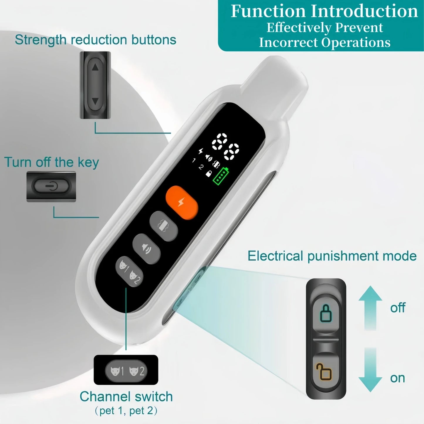 3300FT Remote Dog Training Collar — Rechargeable with Beep, Vibration & Shock