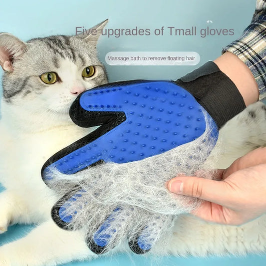 Silicone Pet Grooming Gloves for Dogs & Cats — Gentle Massage & Deshedding